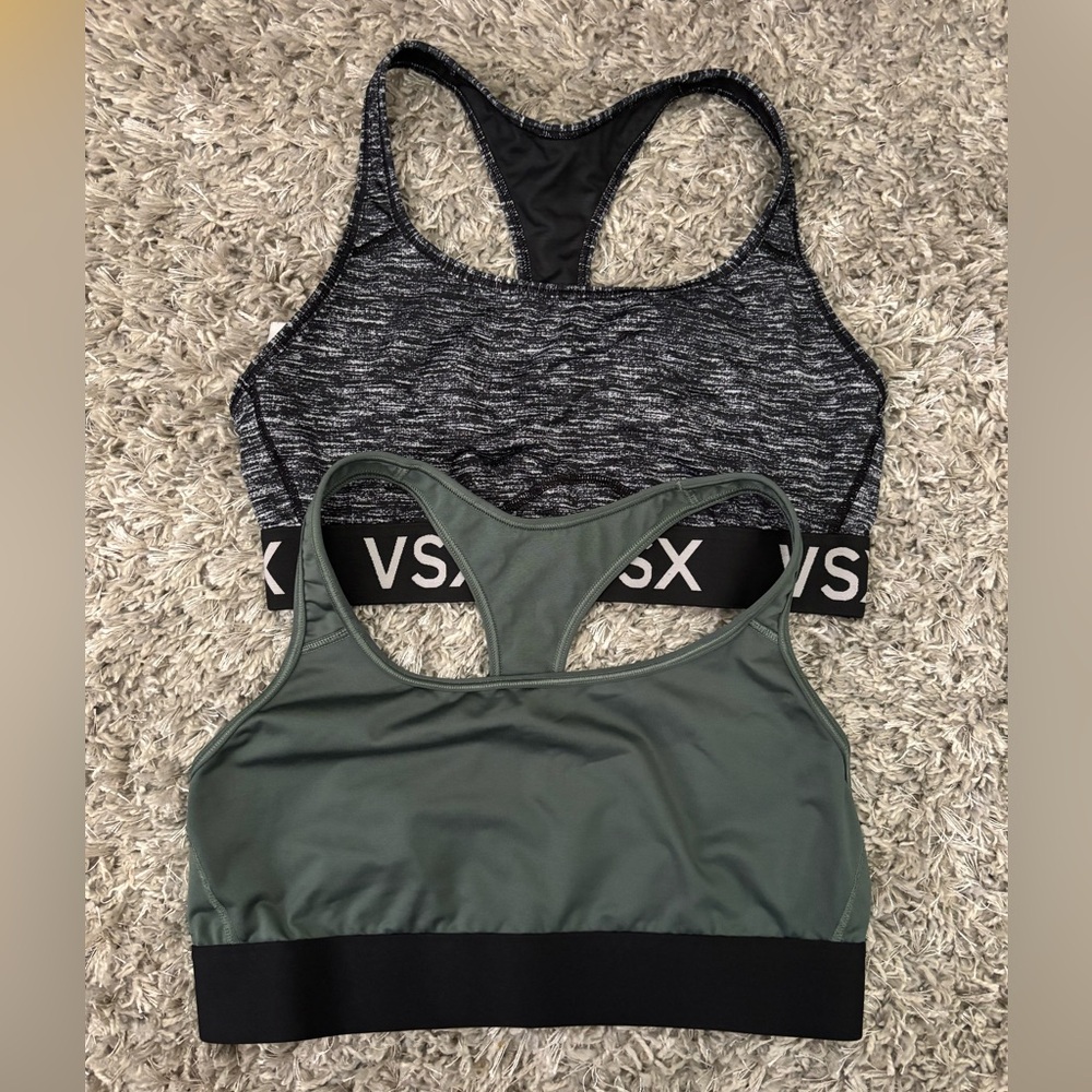VSX Black and Green Sports Bras